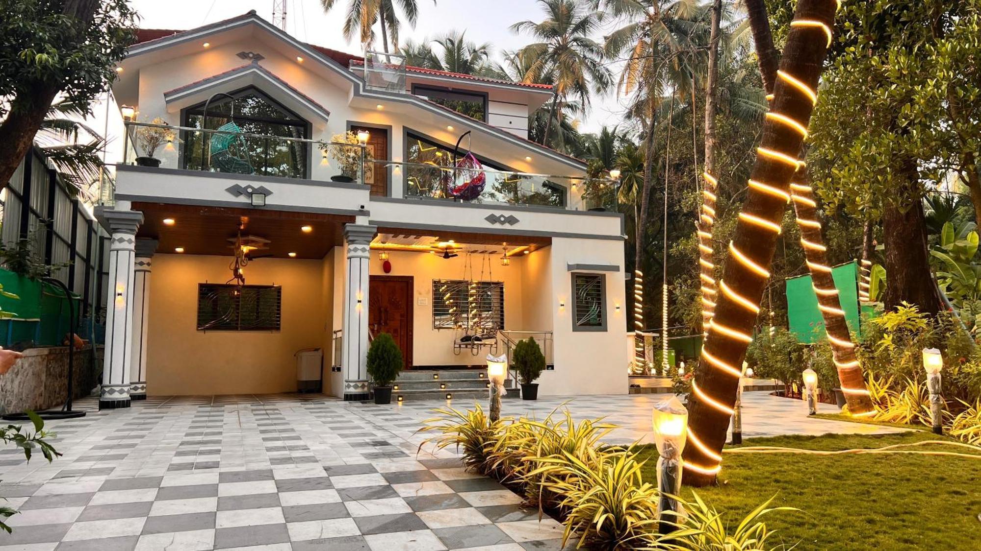 Seas The Day Luxurious 5Bhk Villa 2Min From Awas Beach With Huge Private Pool Alībāg Exteriér fotografie