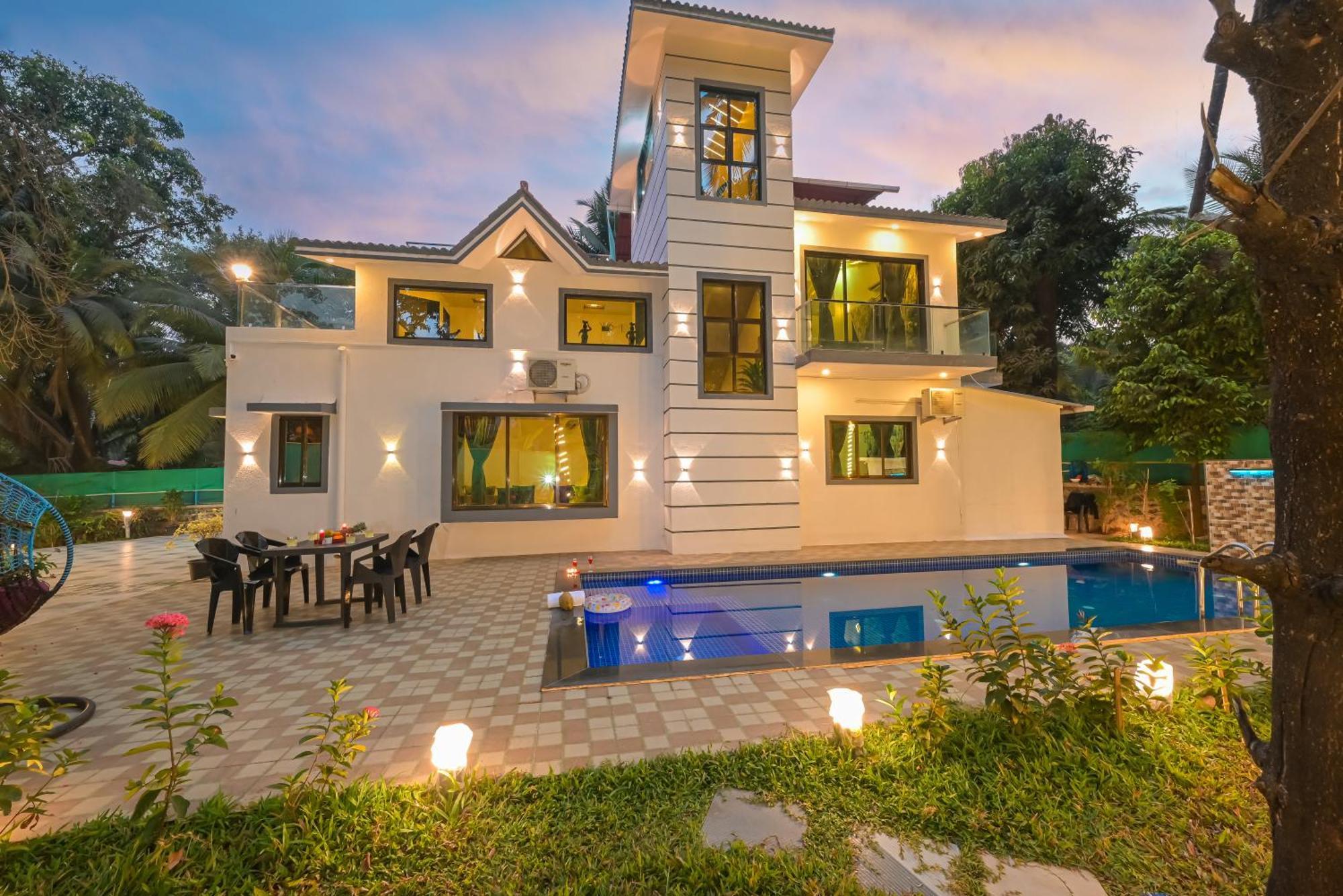 Seas The Day Luxurious 5Bhk Villa 2Min From Awas Beach With Huge Private Pool Alībāg Exteriér fotografie